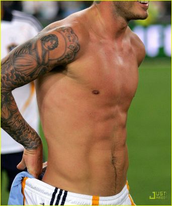 David Beckham Fairy Tattoo Full Sleeve
